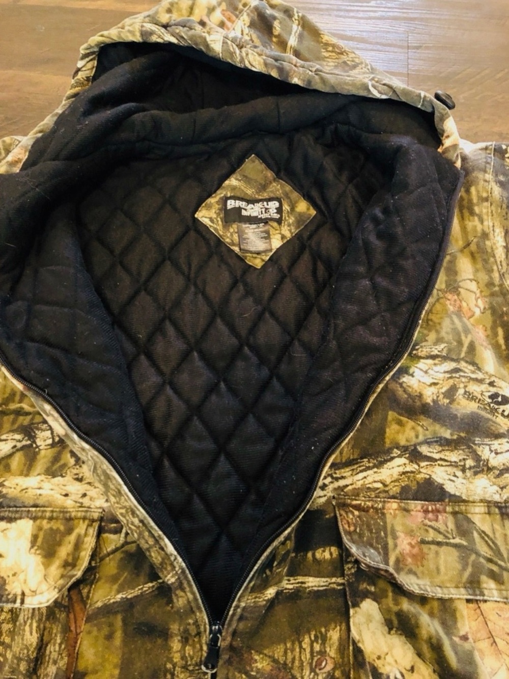 Mossy Oak Break Up Infinity Camouflage Insulated Men XL Hooded Hunting Jacket - Picture 6 of 16